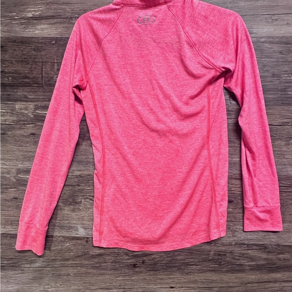 Under Armour Pink Half Zip Fitted Long Sleeve Top - Picture 2 of 6
